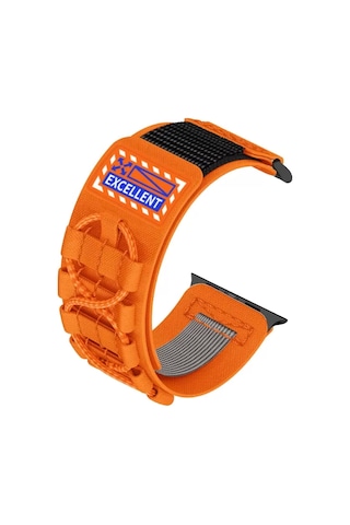 Apple Uyumlu Watch 7 8 9 Ultra Ultra 2 49mm Redclick K-112 Orbital Halat Tasarımlı Naylon Kumaş Hasır Kordon