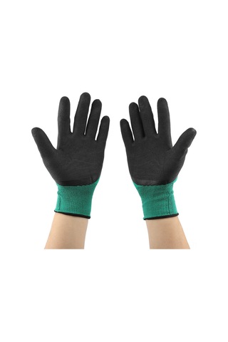 Geeksen Ergonomik 13 İğne Nemi Emici Pamuklu Eldiven, Büyük Alanlı Kaymazlı Yastık, Bahçe, Tarım Ve Bakım İşleri İçin Dayanıklı Eldiven Logo Yok