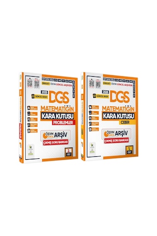 2025 Dgs Matematiğin Kara Kutusu 1. -2.cilt Ösym Çıkmış Soru Bankası 2li Set Video/pdf Çözümlü