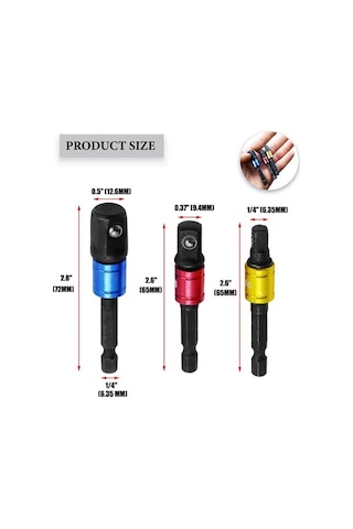 Tongxida 105 Dönüşlü Elektrikli Vidalama Seti - 7 Parça Manyetik Uzatma Çubuklu, Dar Alanlar İçin, Akıllı