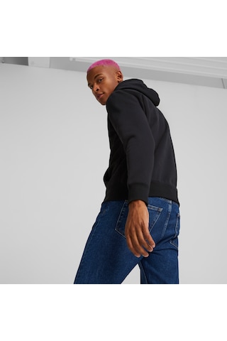 Puma Classics Hoodie Unisex Siyah Hoodie Düz 535596 Siyah