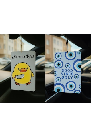 Kimine Bela Kimine Fena Ve Nazar Boncuğu - İkili Oto Kokusu - Dekoratif Araç Kokusu Ve Aksesuarı