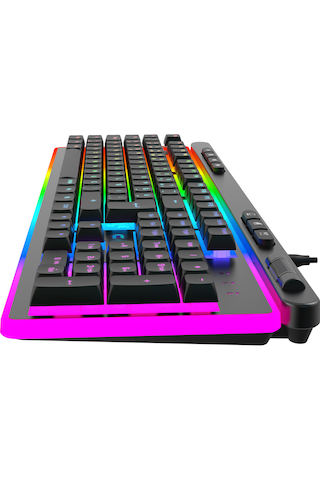 Nova K1 360 Özelleştirilebilir Rgb & Yazılımlı Full Membran 104+7 Tuşlu Gaming Klavye