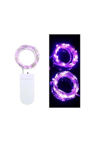 Xindoker 3 Metre Taşınabilir 30 Led Mor Işık Zinciri, Pil Dahil Değil, Romantik Ortamlar İçin İdeal