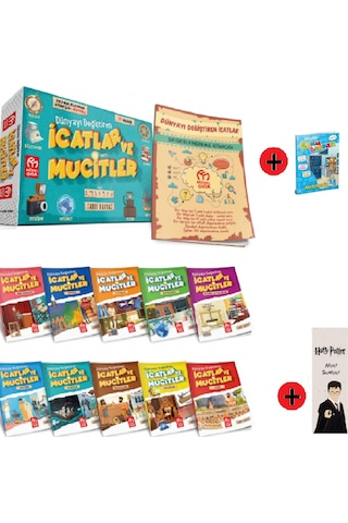 4. Sınıf Hikaye Kitabı Seti Model Yayınları İcatlar ve Mucitler + 4. Sınıf Test Kitabı + Kişiye Özel İsimli Harry Potter Kitap Ayracı
