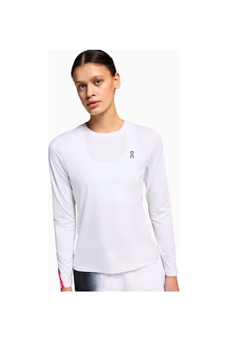 On Court Long-t Lumos Uzun Kollu Kadın Tenis Tişörtü Tenis Giyim Beyaz