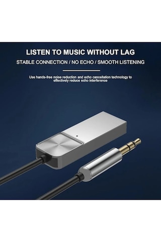 Universal Telefonlara Bluetooth 5.0 Receiver Usb Aux Wireless Araç Kiti Telefon Müzik Dinleme