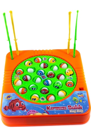 Oyuncak Balık Tutma Oyunu 4 Olta 24 Balık Pilli