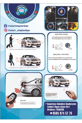 Start-stop Türkiye Anahtarsız Giriş.çıkış . Uzaktan Çalıştırma