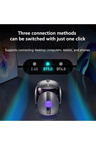 Prestigegoods Inphic X2 Kablosuz Bluetooth Fare - 3 Modlu, Sessiz, Şarj Edilebilir, Ofis/oyun Diğer