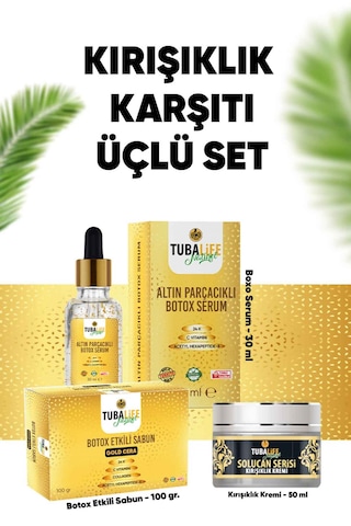Tubalife Solucan Serisi  Kremi 50 ML + 24K Serum 30 ML + Sabun 100 G