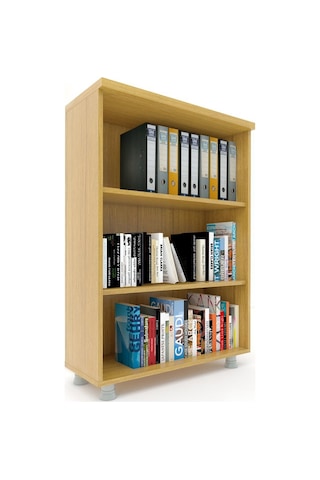Modüler Dünyası Kitaplık Dosya Dolabı Teak - 80X35X117 Teak