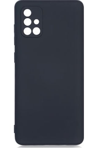 Samsung Galaxy Uyumlu A71 İçi Kadife Dolgulu Şık Candy Lansman Silikon Kılıf Siyah
