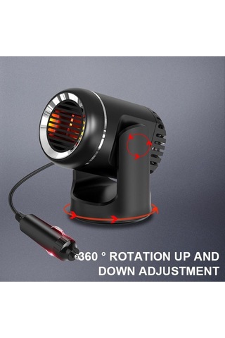 Beyaz Seametal 12v Oto Kaloriferi Taşınabilir Hava Isıtma Fanı Enerji Tasarrufu Hızlı Isıtma Buz Çözücü Buğu Çözücü 2 İn 1 Pano Isıtıcı Fanı Kombo