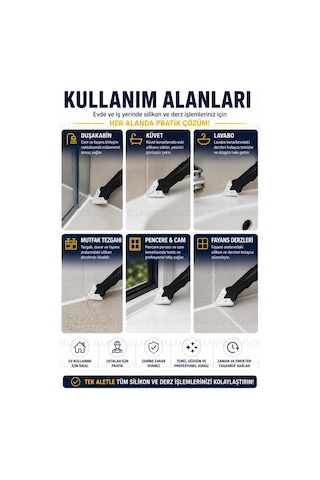 5 Başlıklı Silikon Kazıma Ve Derz Düzeltme Seti Paslanmaz Çelik Uçlu Silikon Sökme Aparatı Derz Çekm