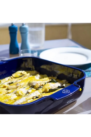 Peugeot Appolia Dikdörtgen Fırın Kabı Mavi 32 Cm Çok Renkli