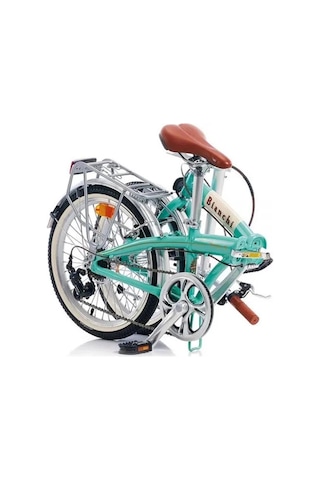 Bianchi Foldıng New Vıntage Katlanır Bisiklet 290h 20 Jant 7 Vites Celeste Krem Ck16 Glossy Mavi