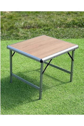 Yek Outdoor Mdf Katlanır Masa Küçük + Pratik Sandalye Set Gri