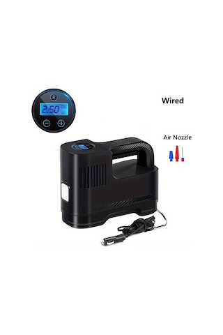 Fochsia Wired 12v Dc Portatif Hava Kompresoru Araba Bisiklet Motorlar Icin Dijital Basinc Olcer