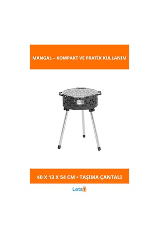 Katlanabilir Lüks Mangal No 1 Küçük Boy Piknik Kamp Bahçe