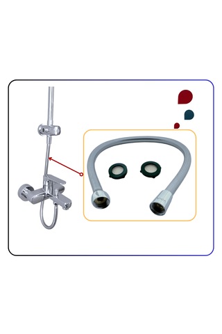 A3343901yp Spiral Chromolux 60 Cm Kolon Robot Duşlar İçin Krom