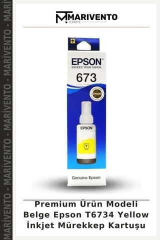 Premium Ürün Modeli Belge Epson T6734 Yellow İnkjet Mürekkep Kartuşu