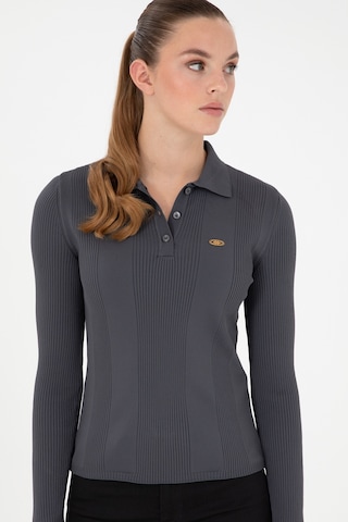 U.S. Polo Assn. Kadın Antrasit Polo Yaka Kazak 50297087-VR006