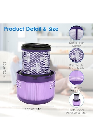 Dyson V12 İçin Filtre, Dyson V12 Detect Slim Absolute Filter Total Clean Extra Fluffy Motorhead Complete Akülü Elektr Diğer