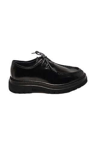 Tetri 0624 Alviso Longo Hakiki Deri El Yapımı Erkek Siyah Açma Casual Ayakkabı Siyah