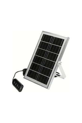 Honeybeeshop 2 Adet Taşınabilir Güneş Şarj Cihazı 4 Usb Portu 5m Kablo Güneş Paneli Kamp Yürüyüş Şarj Altın