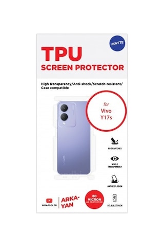 Vivo Y17s Mat Arka Ve Yan Koruyucu Tpu Film
