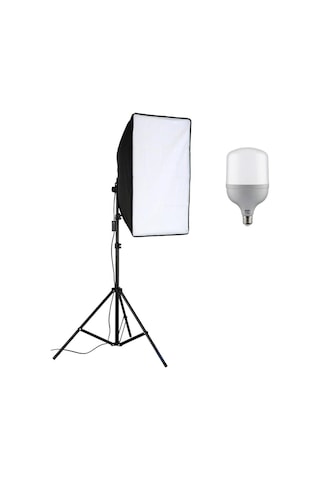 Softbox Sürekli LED Işık Tek Duylu 50 x 70 CM Tekli Set