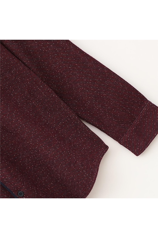 Erkek Şardonsuz Uzun Kol İnce Gömlek - Djg-1003 - Bordo Bordo
