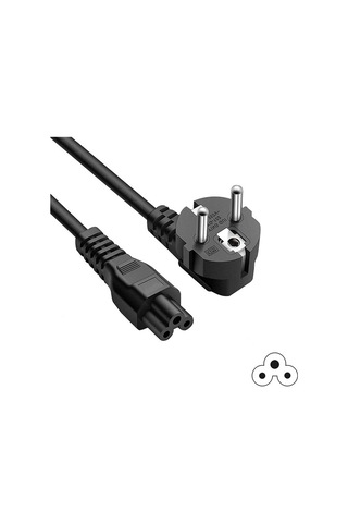 C5 Yonca Power Kablosu Notebook Laptop Adaptör Güç Kablosu - 3 mt