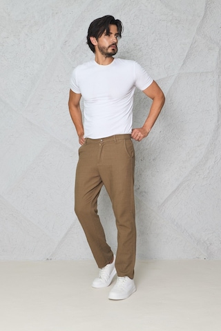 Blayn Jeans Erkek Fileto Cepli Yazlık Keten Pantolon Vizon