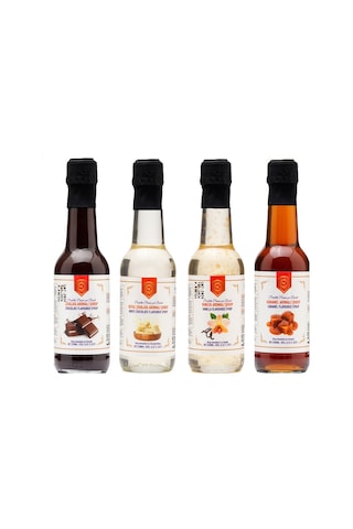 Nish Karamel, Vanilya, Çikolata, Beyaz Çikolata Aromalı Şurup 4'lü Set 4x250 Ml - Pet Şişe Diğer