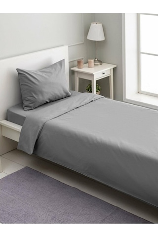 Ara Ölçü 120X200 Lastikli Çarşaf Takımı-Gri