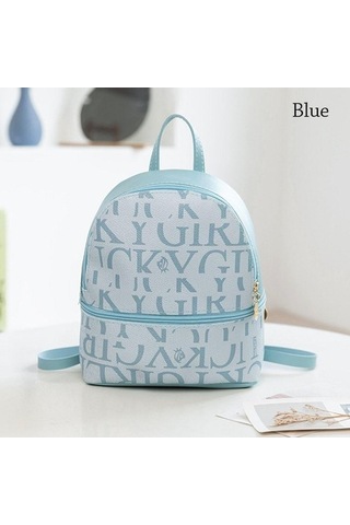 Ganzhoushop Sırt Sırt Sevimli Omuz Mektup Küçük Kadın Çok Çantası Çantası Çantası Black Bayanlar Baskılı Amaçlı Lr Siyah