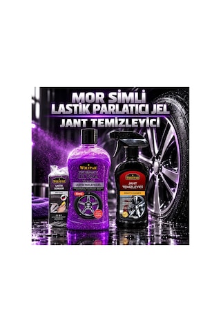 Mor Simli Lastik Parlatıcı Jel Ve Jant Temizleyici Lastik & Jant Bakım Seti