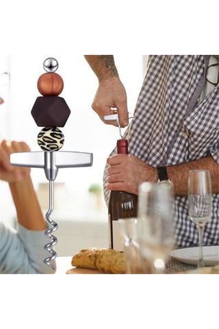 Kendin Yap Boncuklu Mantar Şişe Açacağı Şarap Aksesuarları Kırmızı Şarap Şişe Açacağı Diğer