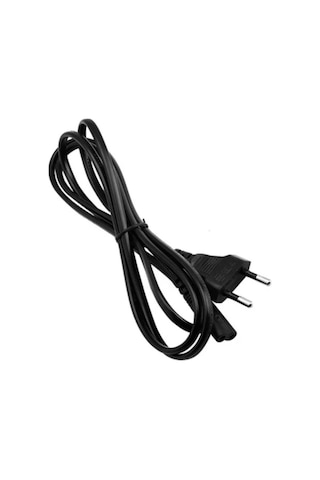 1.5 Metre Teyp Fişi 2x0,75 Mm 2 Pin 220v Adaptör Işıldak Laptop Yazıcı Power Güç Şarj Kablosu