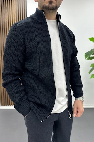 Edwox Erkek Slim Fit Fermuarlı Hırka Lacivert Edw434 Lacivert