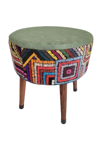 Puf Koltuk Tabure - Etna Gökkuşağı Yeşil Fıstık Yeşili