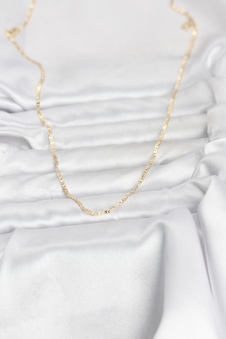 Zarif Boyunlar İçin 60cm Golden Pirinç Yassı Zincir Kadın Kolye Standart 44476420