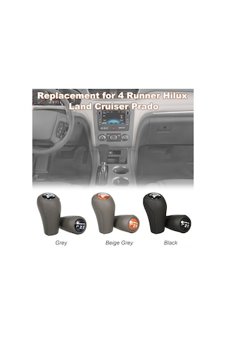 Xindoker Toyota 4 Runner Hilux Land Cruiser Prado İçin Deri Vites Kolu Kolu, 5 Vitesli, Konforlu Tutuş, Kolay Kurulum, Dayanıklı, Siyah Siyah