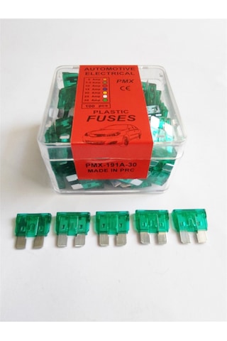 Replax 30 Amper Yassı Bıçak Sigorta 100'lü Paket