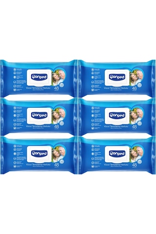 Canped Hasta Vücut Perine Temizleme Islak Mendil 48yaprak Xl 6lı 6'lı Set