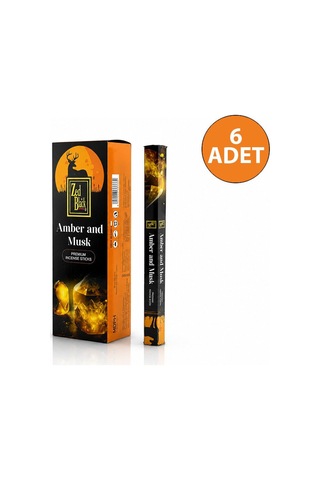 Zed Black Amber Ve Musk Çubuk Tütsü- 6'li Paket