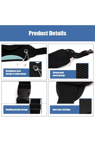 Willowhaven Erkekler İçin Su Geçirmez Koşu Bel Çantası Hafif Pratik Spor Aksesuarı Siyah Siyah