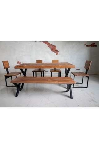 Deryawood Deryawood Masif Ahşap Yemek Masası 200*85 Cm